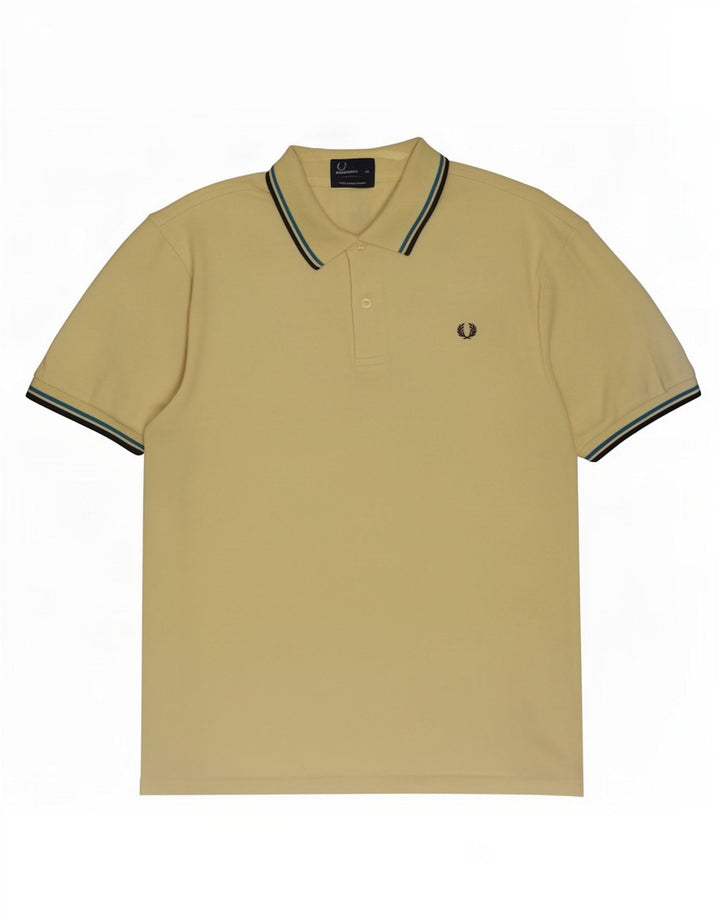 Polo da uomo Fred Perry XL in cotone a righe gialle