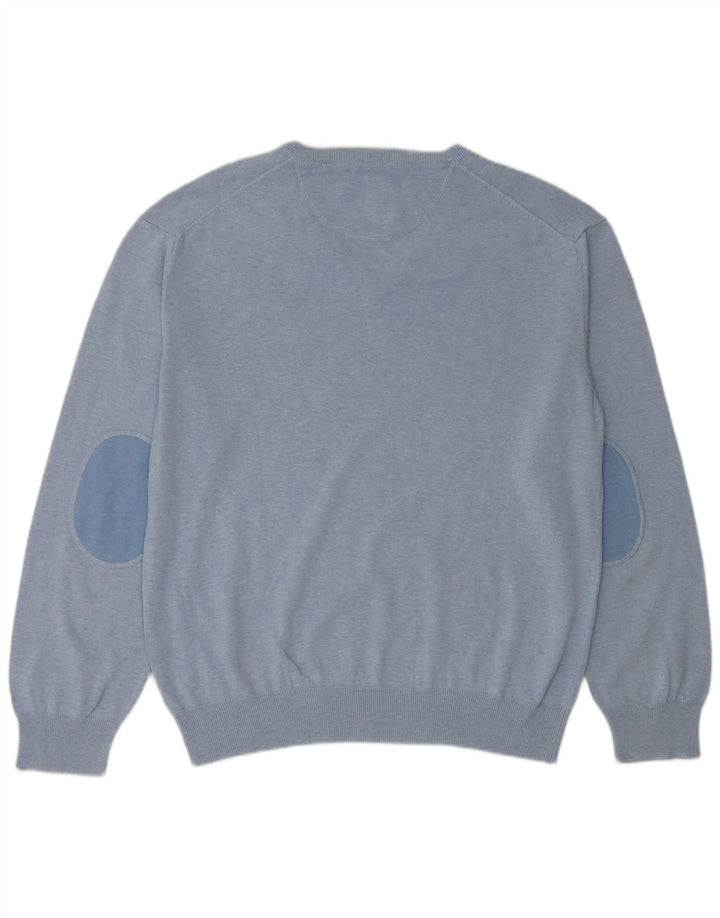 Maglione maglione da uomo con scollo a V Gant 2XL cotone blu