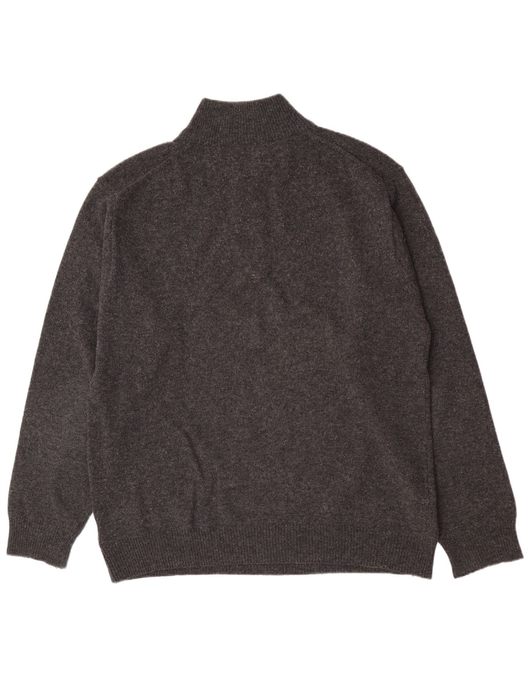 Maglione Asics da uomo con zip e collo XL in lana d'agnello grigia