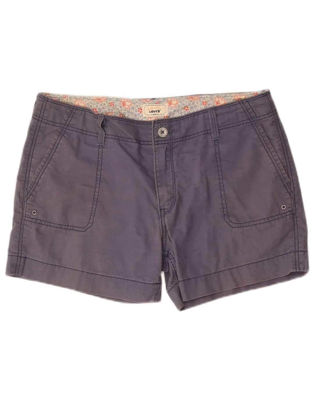 Pantaloncini cargo da donna Levi's US 12 Large W36 cotone blu