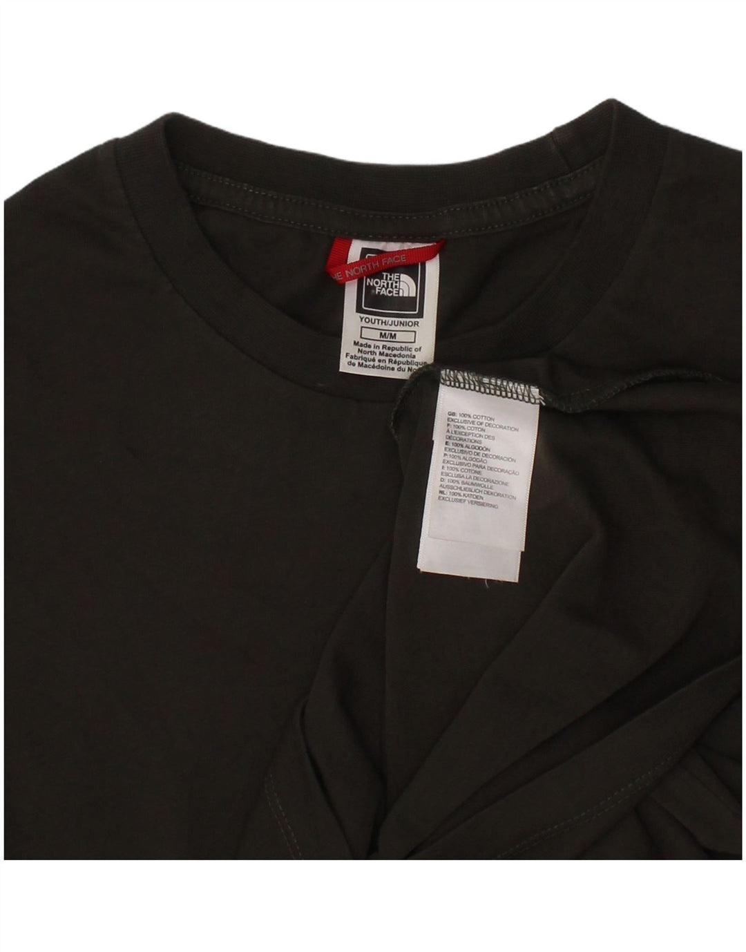 THE NORTH FACE Boys T-Shirt Top 9-10 Years Medium Green Cotton