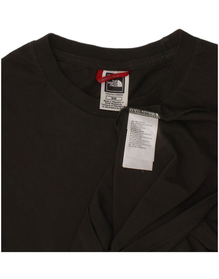 THE NORTH FACE Boys T-Shirt Top 9-10 Years Medium Green Cotton