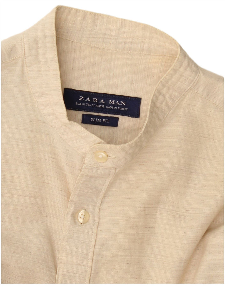 Camicia pullover slim fit da uomo Zara piccola beige