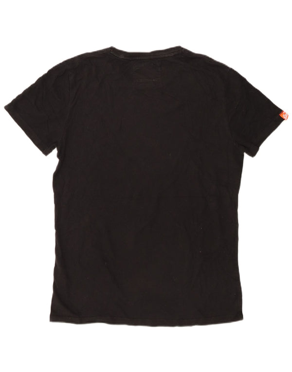 T-shirt da uomo Superdry Top Small in cotone nero