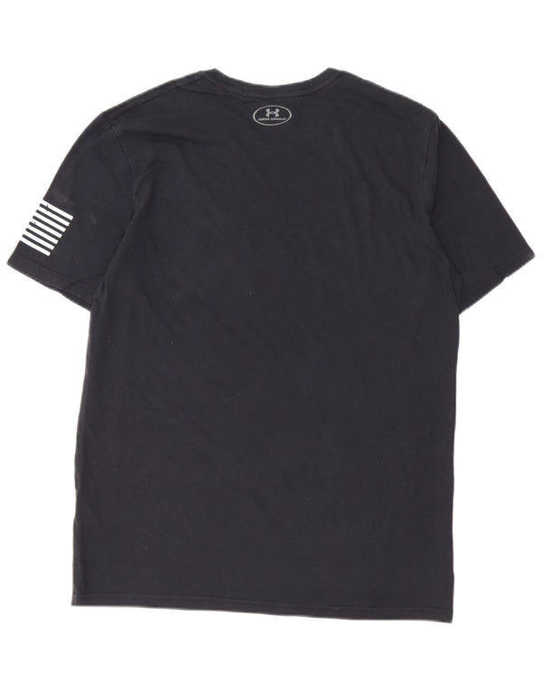 T-shirt grafica da uomo UNDER ARMOUR Heat Gear Top in cotone nero medio