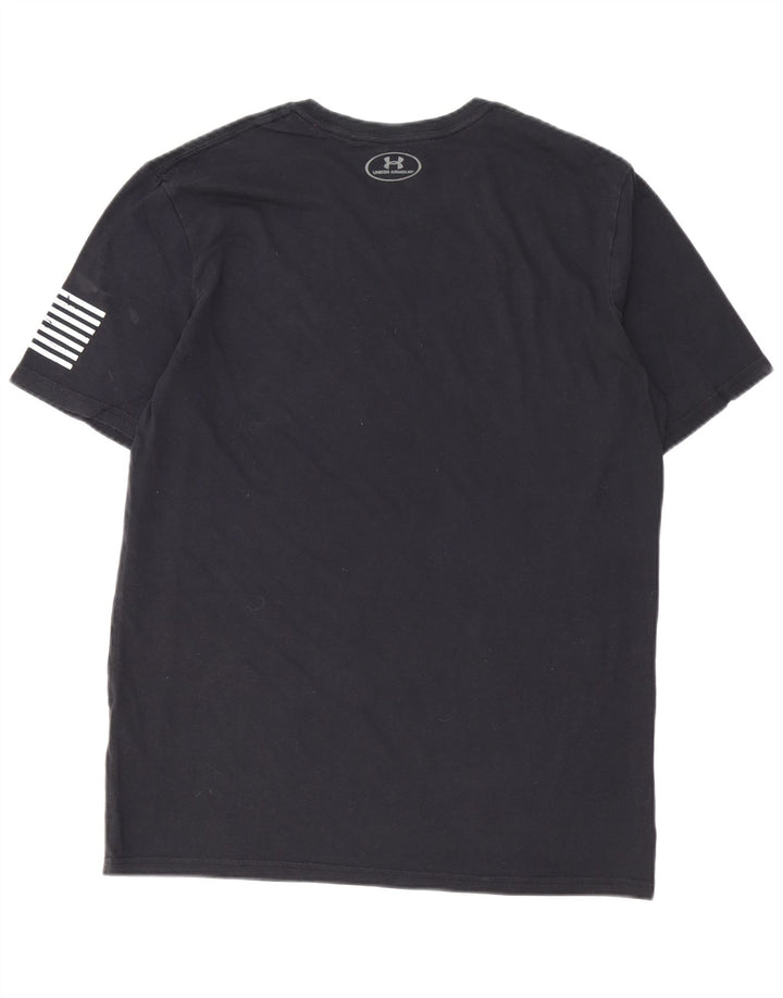 T-shirt grafica da uomo UNDER ARMOUR Heat Gear Top in cotone nero medio