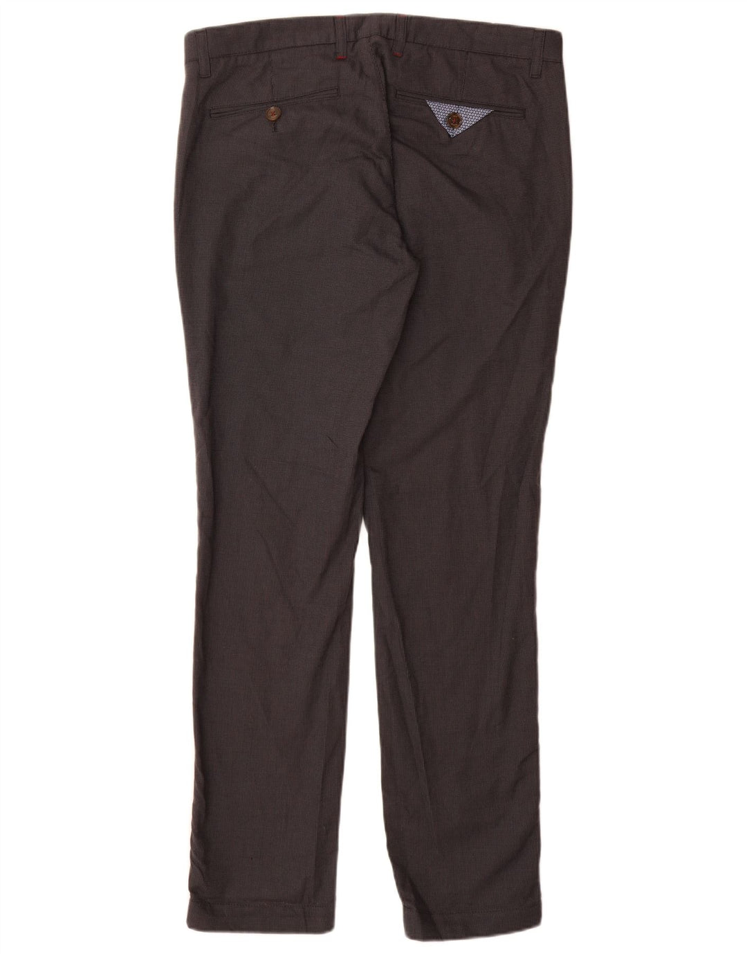 Pantaloni da abito slim da uomo Ted Baker W34 L32 in cotone grigio