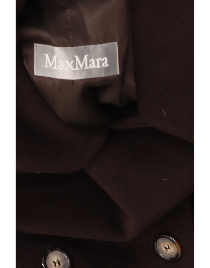 Cappotto doppiopetto oversize da donna Max Mara UK 16 grande marrone