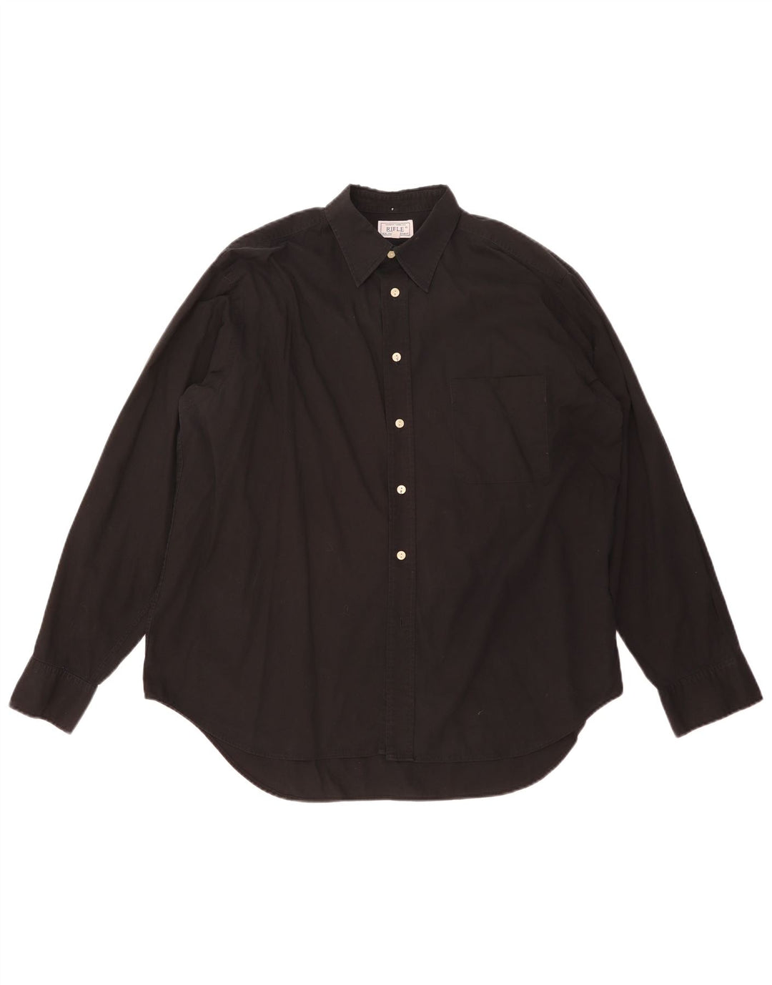 Camicia Rifle da uomo vestibilità comoda in cotone nero medio