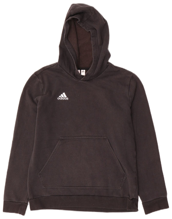 Felpa con cappuccio ADIDAS per ragazzi 13-14 anni in cotone nero