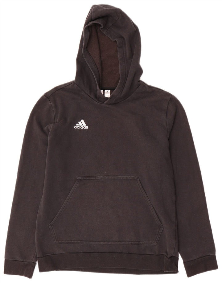 Felpa con cappuccio ADIDAS per ragazzi 13-14 anni in cotone nero