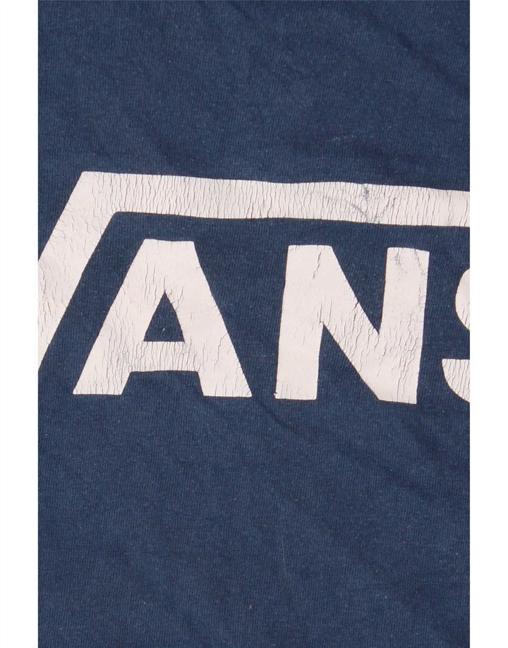 T-shirt grafica da uomo Vans Top XL in cotone blu