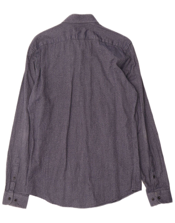 Camicia Reiss da uomo slim fit in cotone blu navy medio