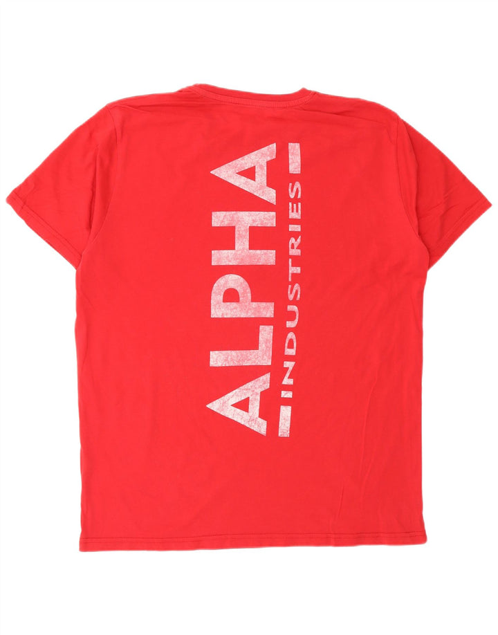 T-shirt grafica da uomo Alpha Industries XL rossa