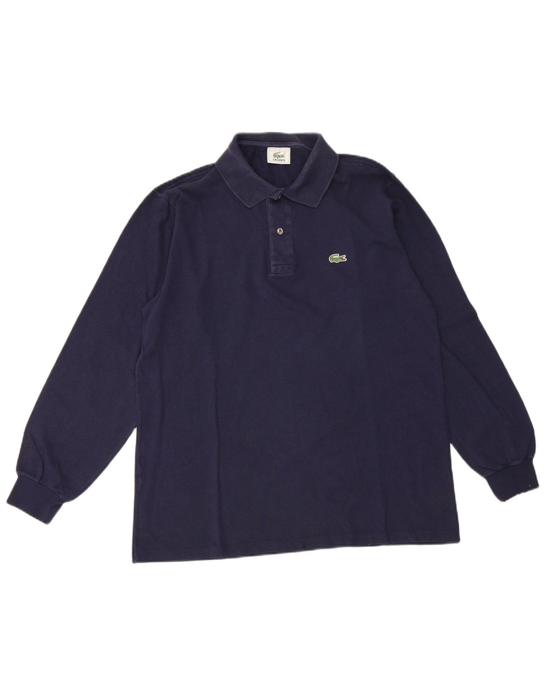 Polo da uomo a maniche lunghe Lacoste taglia 4 medio blu navy