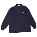 Polo da uomo a maniche lunghe Lacoste taglia 4 medio blu navy