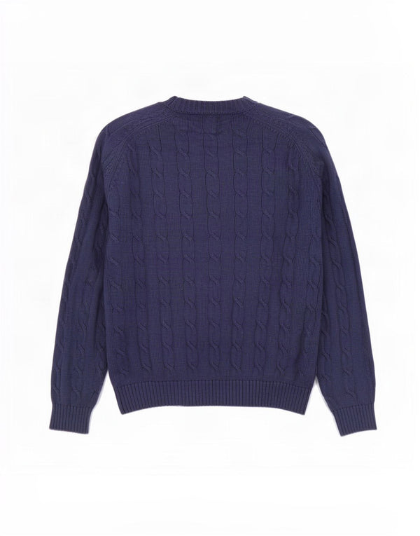 Maglione Kappa da uomo con scollo a barca, grande, in cotone blu navy