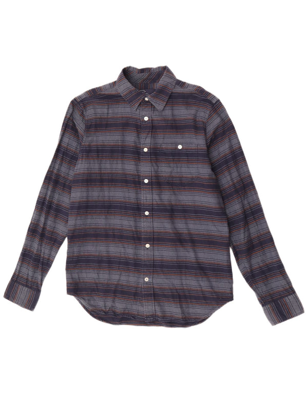 Camicia Gap da uomo in flanella di cotone a righe medie blu navy