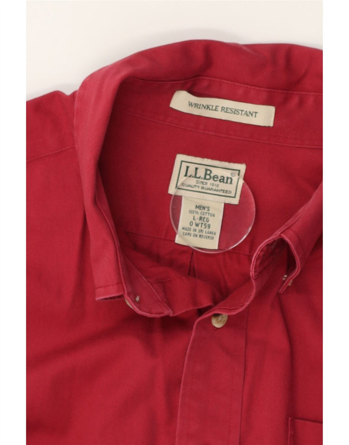 L.L.BEAN Mens Shirt Large Red Cotton Vintage L.L.Bean and Second-Hand L.L.Bean from Messina Hembry 