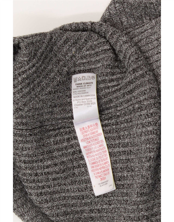 Camicetta da donna Marks & Spencer Top UK 12 Viscosa chiazzata nera media