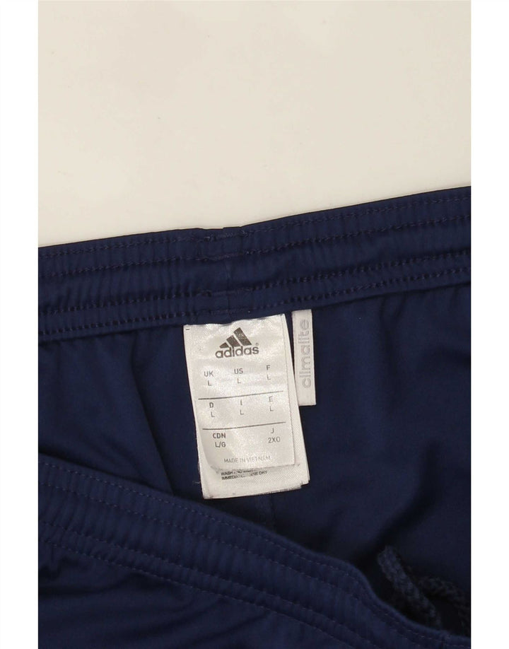 Pantaloncini sportivi Adidas Climalite da uomo di grandi dimensioni in poliestere blu navy