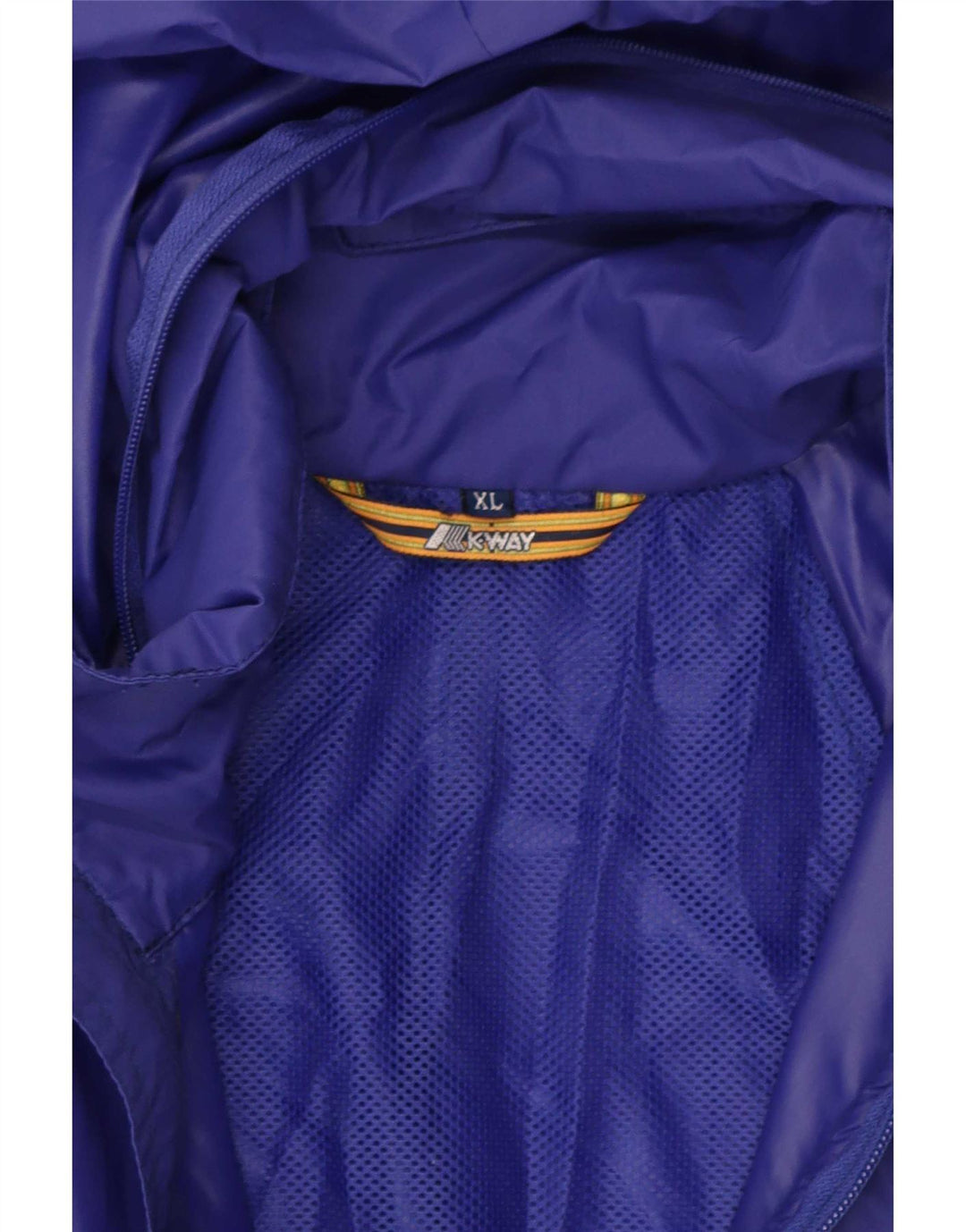 Giacca antipioggia da uomo con cappuccio K-Way UK 42 XL Blu