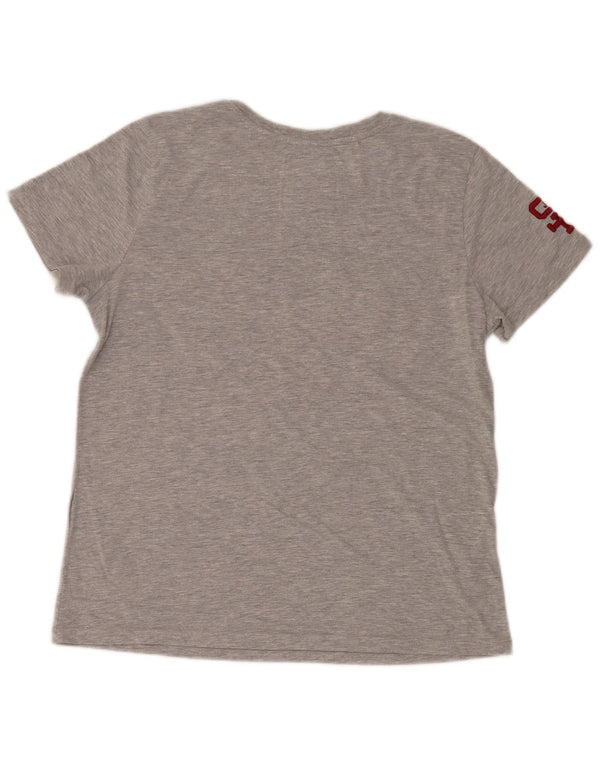 T-shirt grafica da donna Superdry Top UK 14 grande grigia