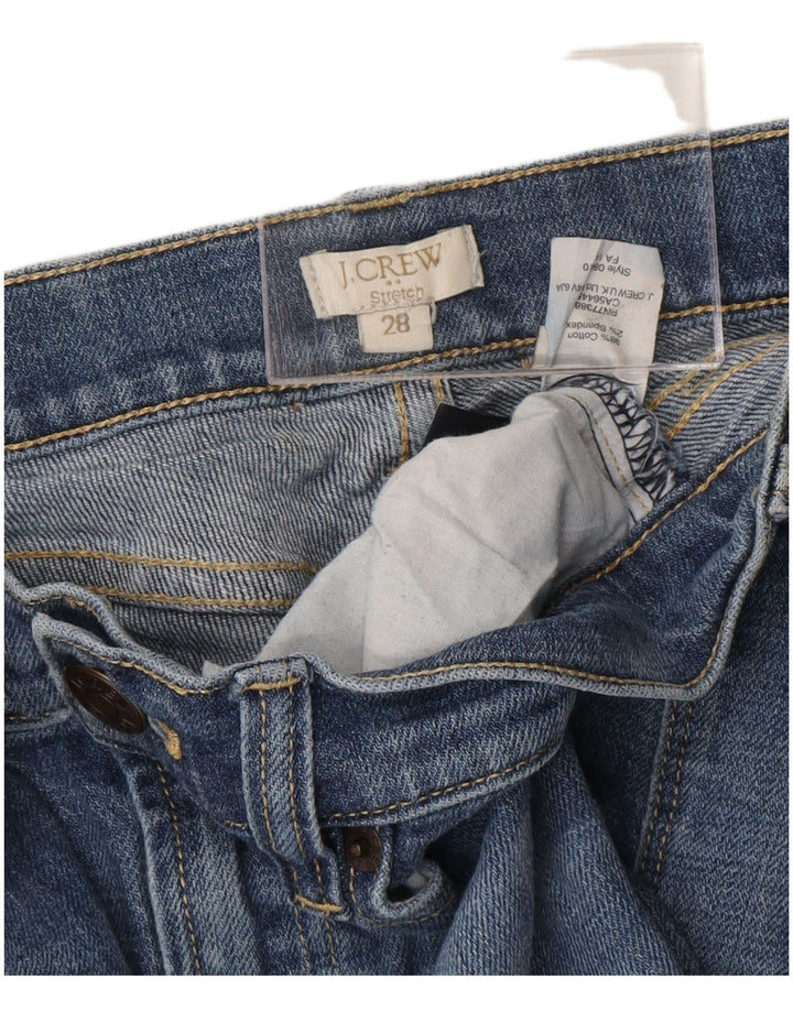 J. CREW Jeans corti effetto invecchiato da donna W28 25 cotone blu