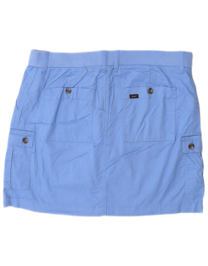 Gonna mini cargo da donna Lee US 16 2XL W36 cotone blu