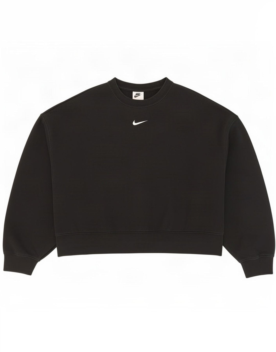 Felpa oversize da donna Nike UK 10 piccola in cotone nero