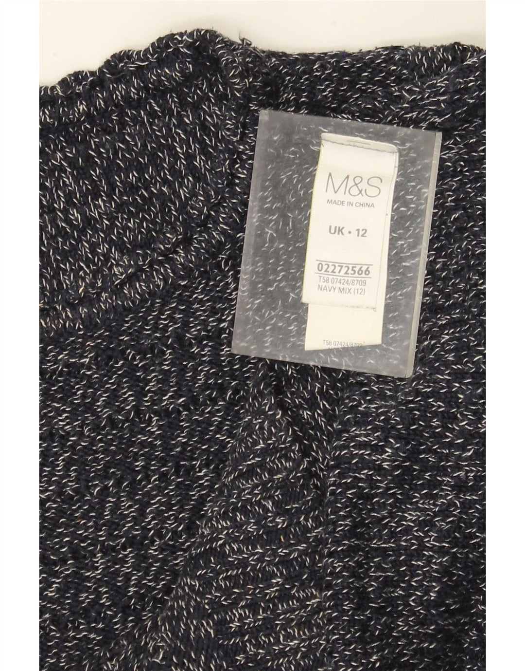 Maglione maglione con scollo a barca da donna Marks & Spencer UK 12 medio blu navy