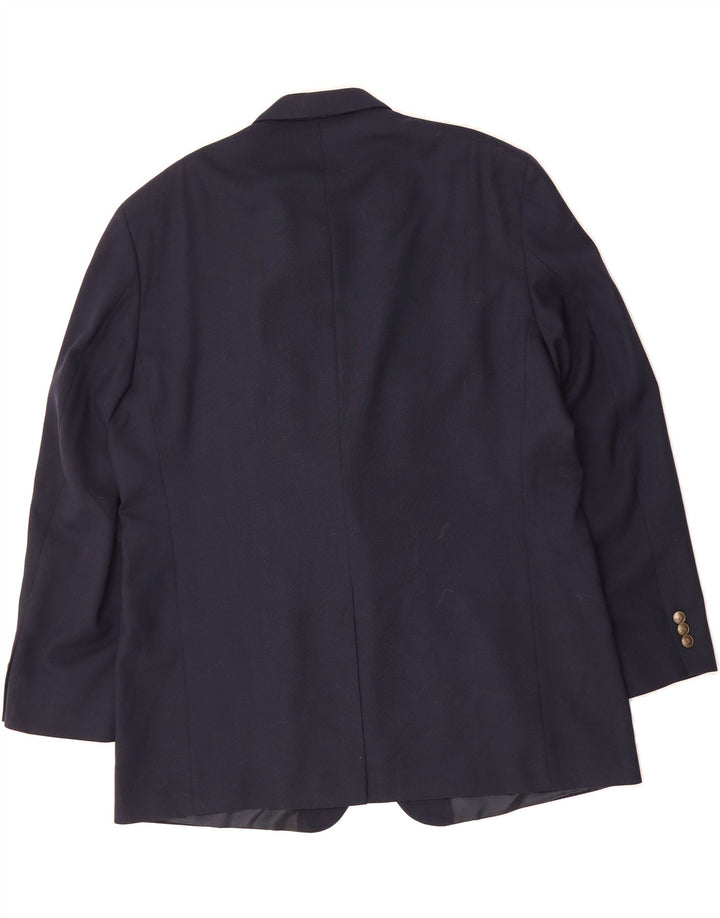 DOCKERS Mens 2 Button Blazer Jacket UK 42 XL Navy Blue Vintage Dockers and Second-Hand Dockers from Messina Hembry 