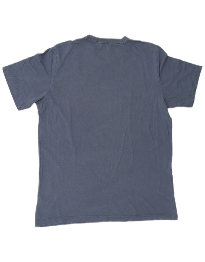 T-shirt grafica da uomo Adidas Top in cotone blu navy medio