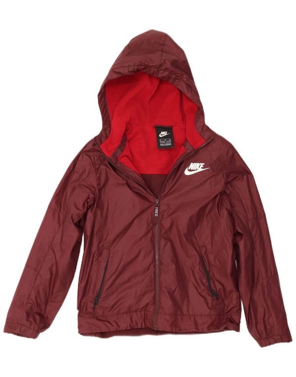 Giacca a vento con cappuccio Nike da ragazzo 13-14 anni XL Poliestere bordeaux