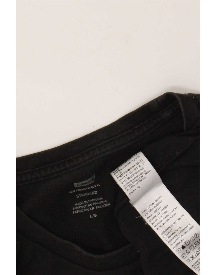 T-shirt standard da uomo Levi's Top grande in cotone nero