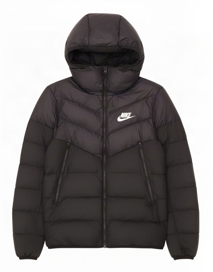 Giacca imbottita con cappuccio Nike da uomo UK 36 Small Nero Poliestere