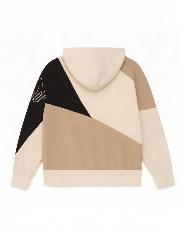 Felpa con cappuccio grafica da donna Adidas UK 14 Large multicolore Colourblock