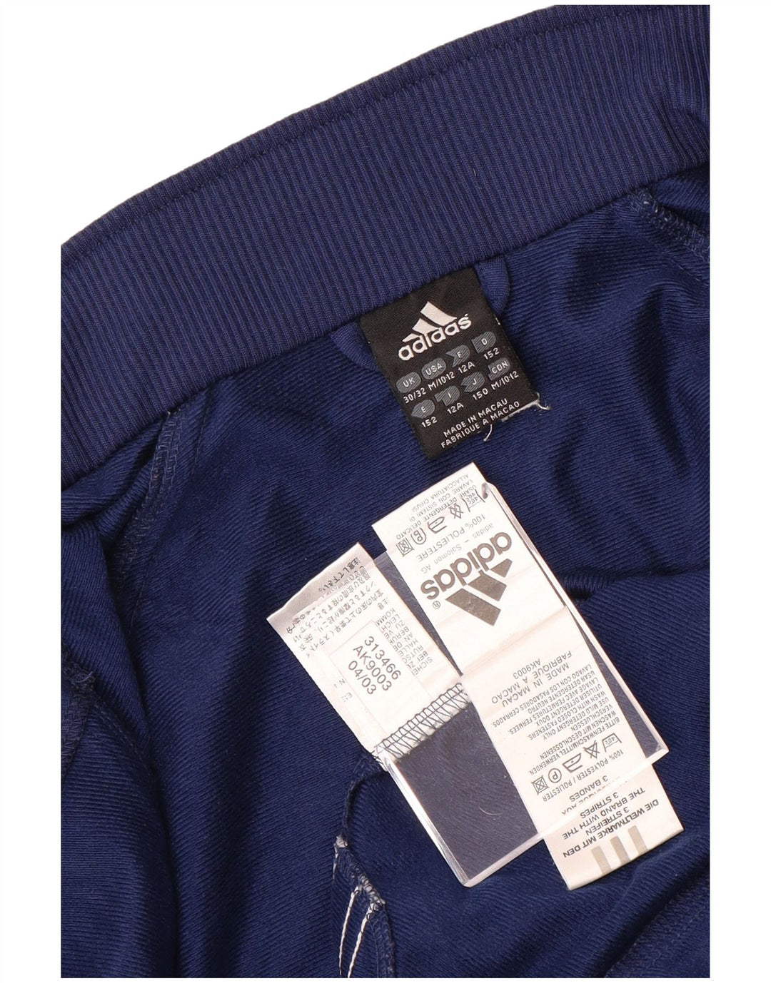 Giacca superiore della tuta da ragazza ADIDAS 11-12 anni in poliestere blu navy