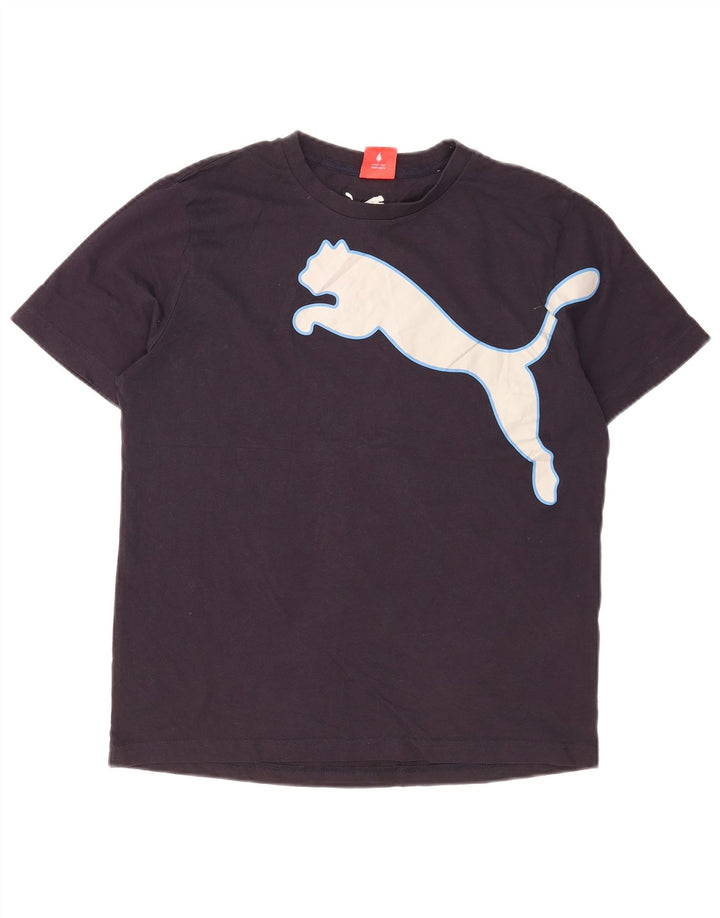 T-shirt grafica da uomo Puma Top medio blu navy