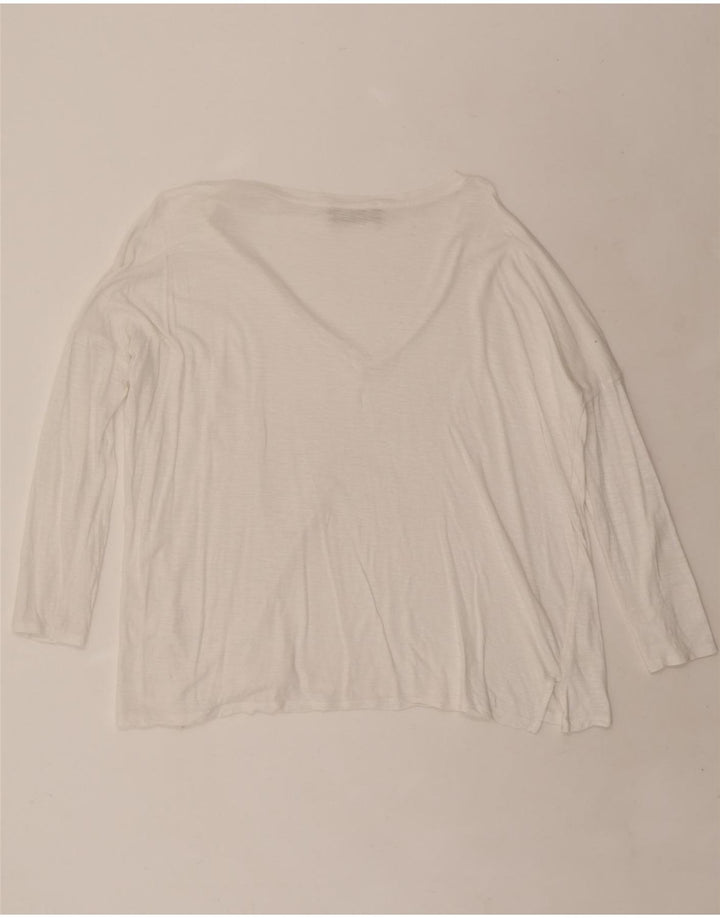 ZARA Womens Oversized Top 3/4 Sleeve UK 14 Medium White