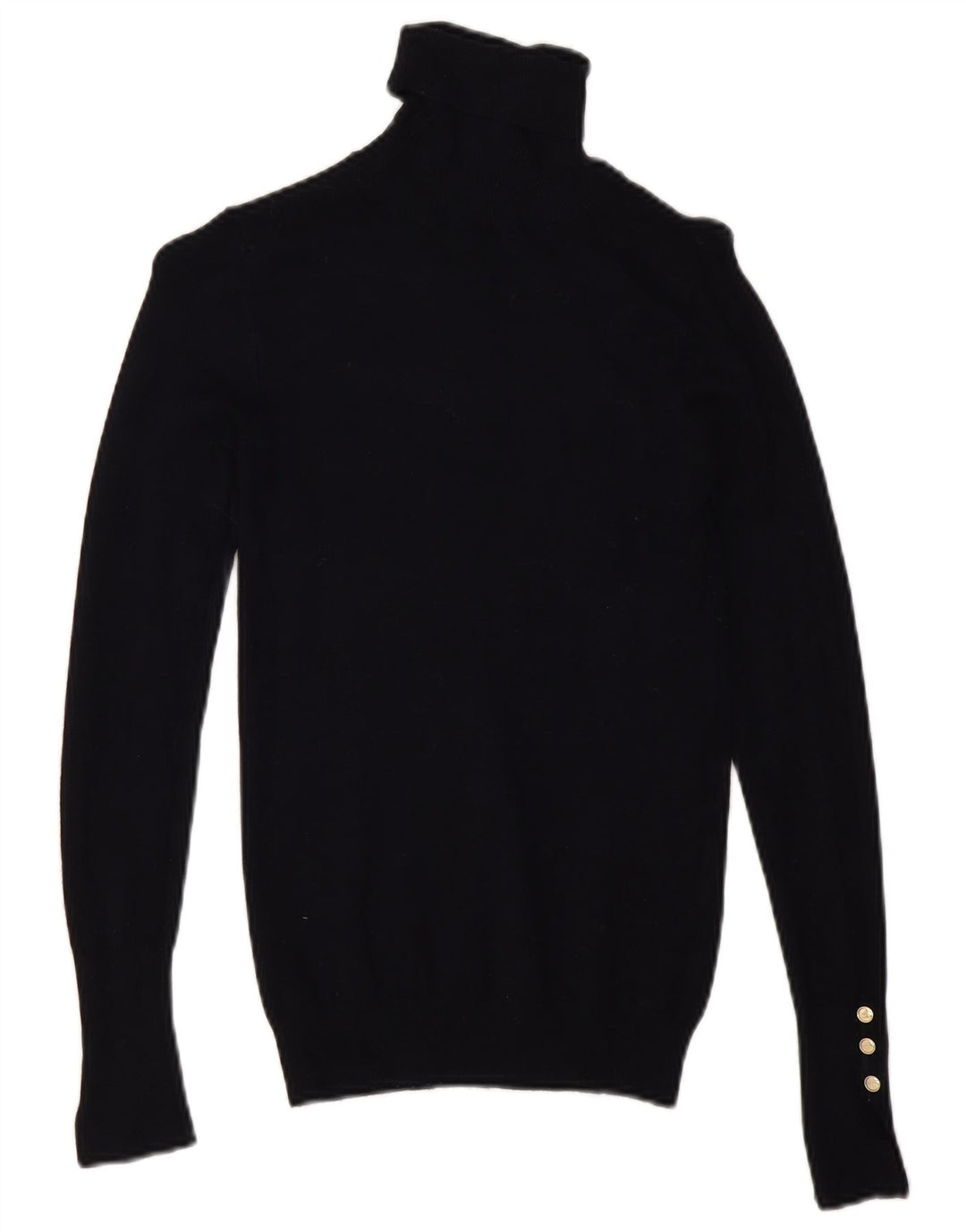 Maglione maglione a collo alto da donna Zara UK 8 piccolo in viscosa blu navy
