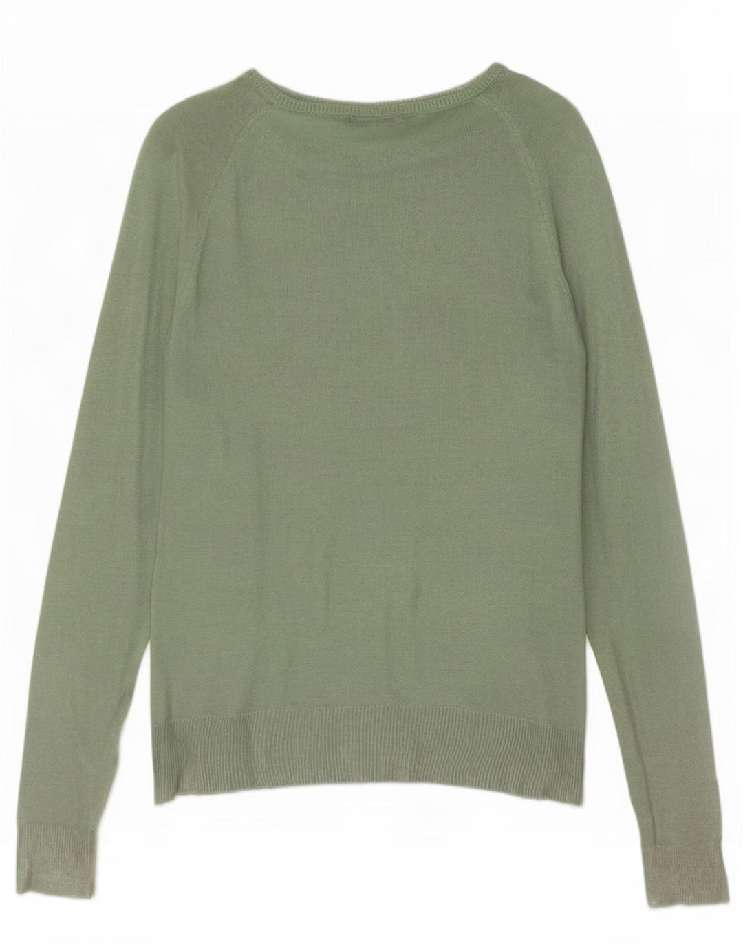 Maglione maglione con scollo a barca da donna Zara UK 14 Verde medio