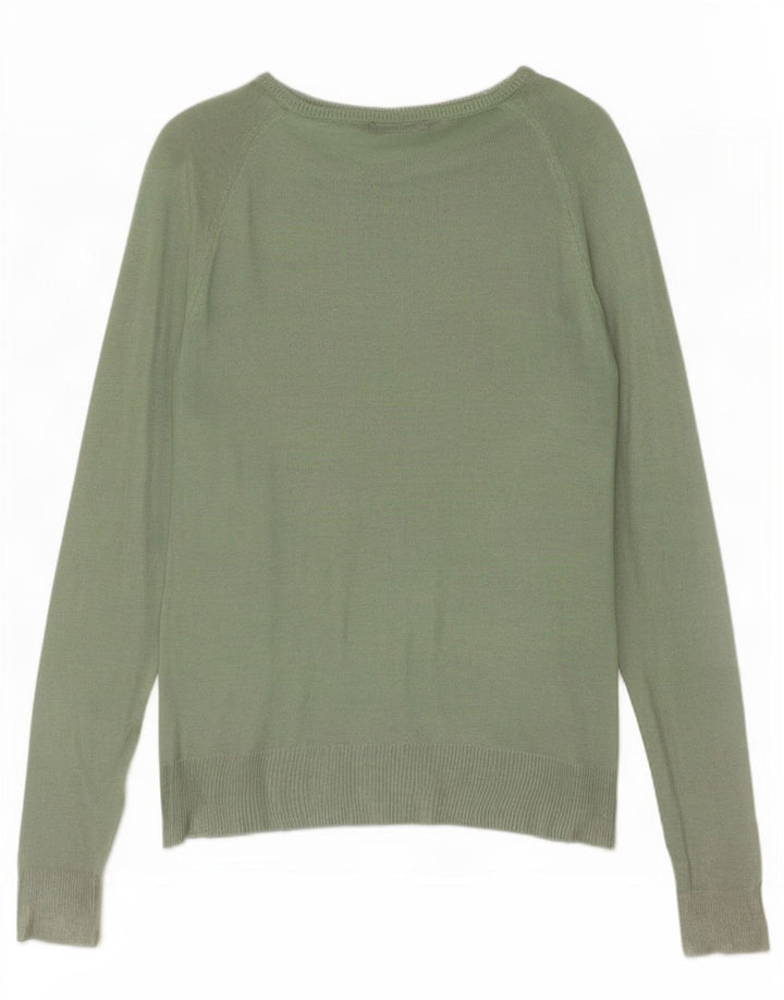 Maglione maglione con scollo a barca da donna Zara UK 14 Verde medio