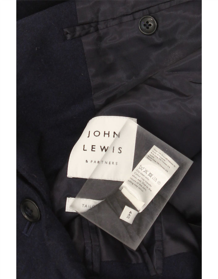 Giacca blazer da uomo a 2 bottoni John Lewis UK 44 2XL Lana blu navy