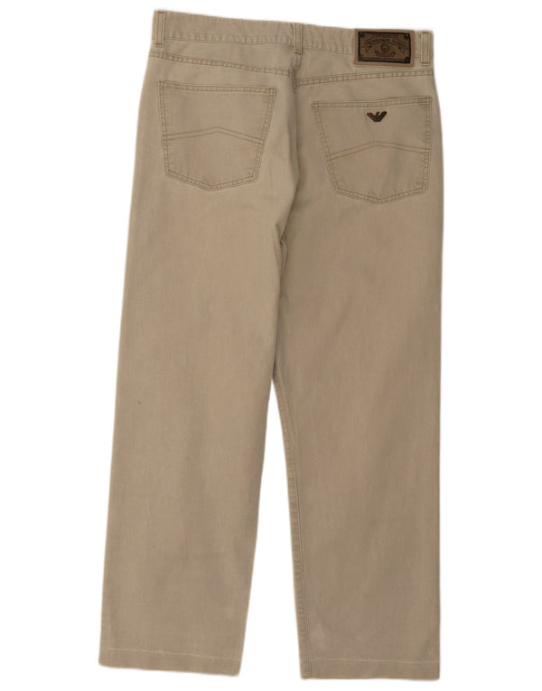 Jeans dritti da uomo Armani W36 L28 cotone beige
