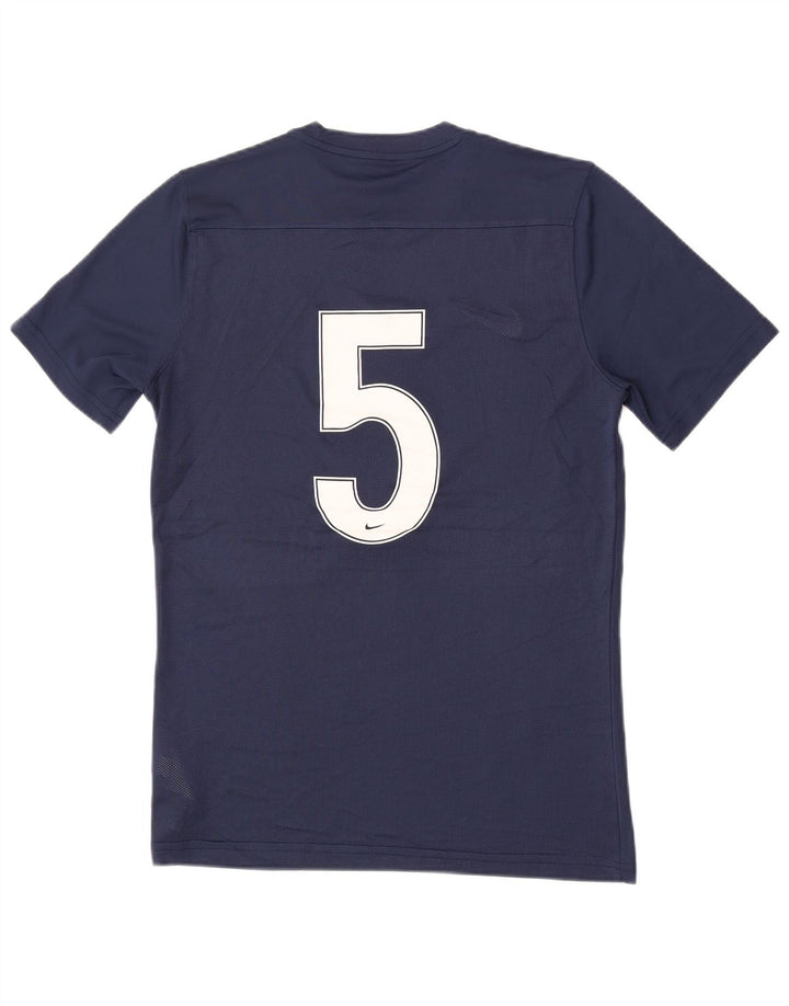 T-shirt grafica Nike da uomo Dri Fit Top medio in poliestere blu navy