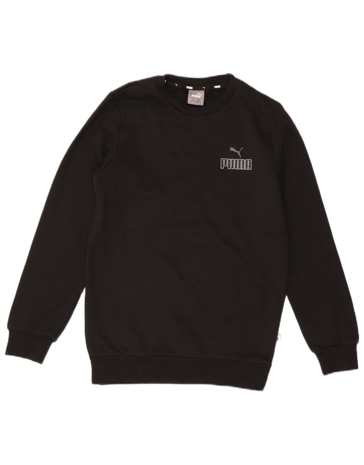 Felpa grafica da uomo Puma Jumper XS in cotone nero