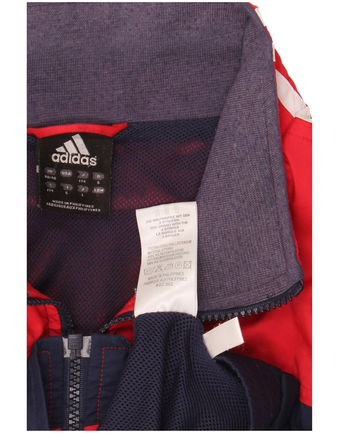 Giacca da tuta da uomo Adidas UK 38/40 Medium Blu Navy Colourblock