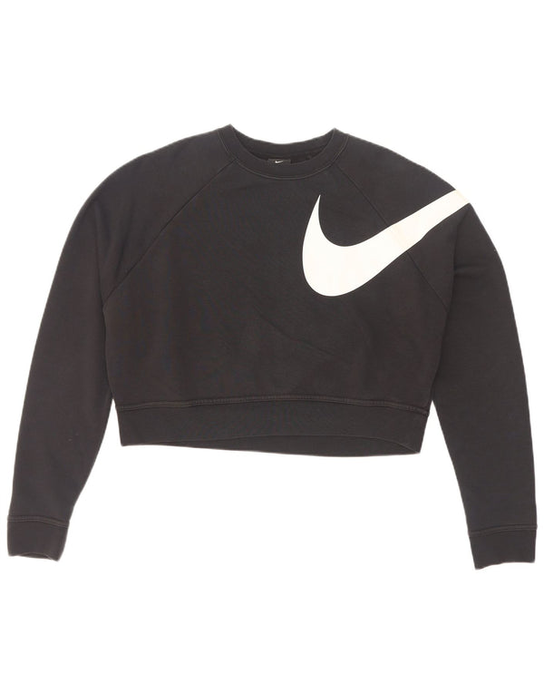Felpa con grafica corta oversize da donna Nike UK 6 XS nera