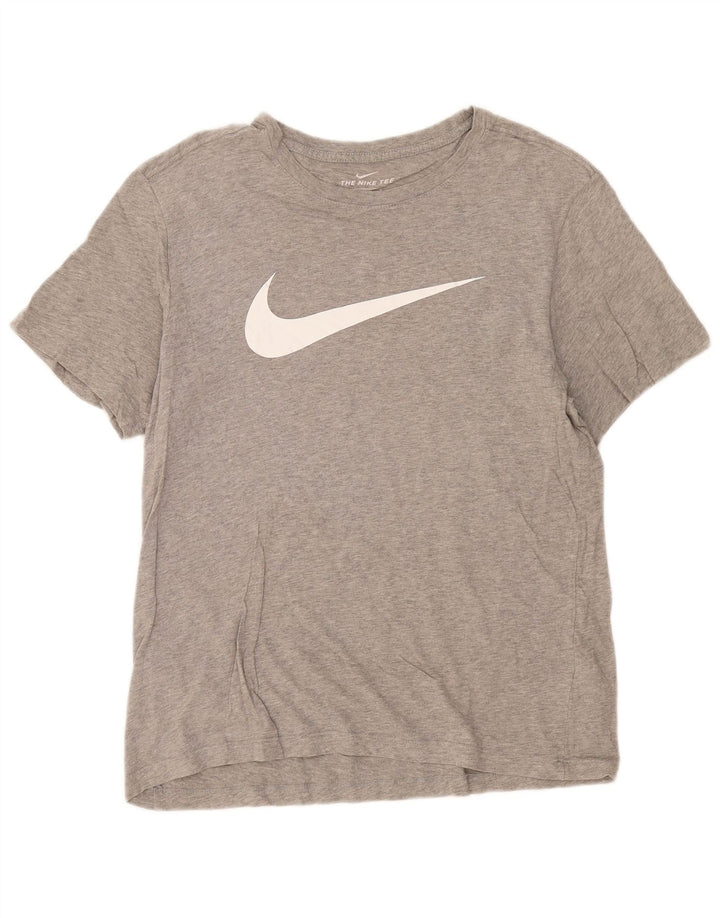 T-shirt grafica da uomo Nike Top grande in cotone chiazzato grigio